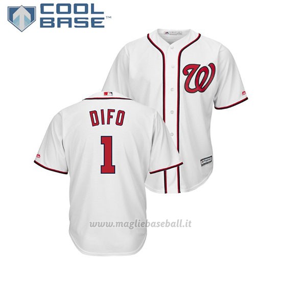 Maglia Baseball Uomo Washington Nationals Wilmer Difo Cool Base Majestic 1ªBianco
